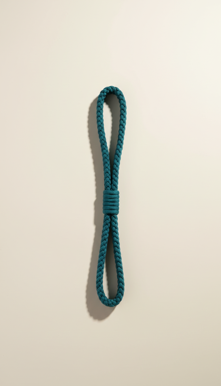 Ocean Deep Teal Woven Dog Leash