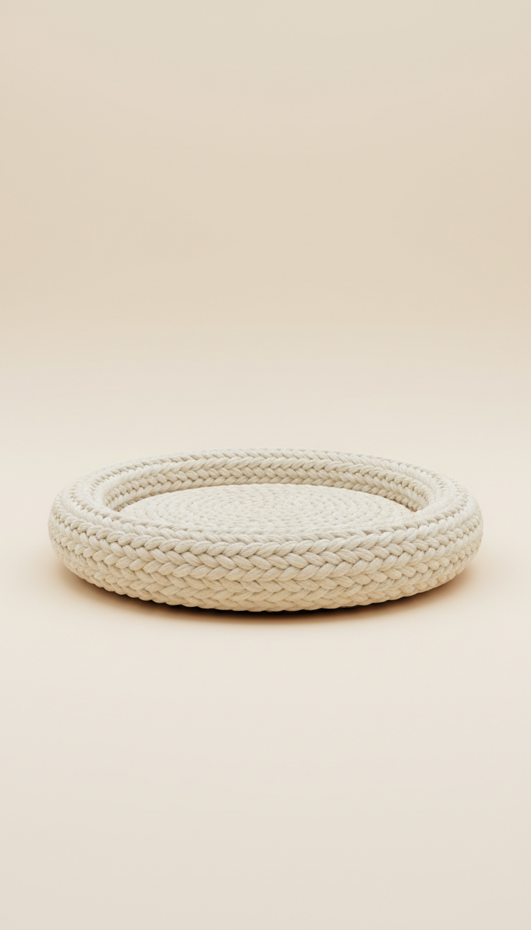 Cream Sands Natural Fiber Pet Bed