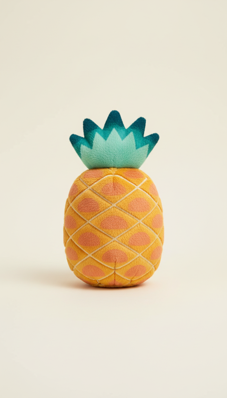 Pineapple Gold Plush Squeaky Toy